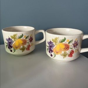 Vintage 1970s Summer Harvest Coffee Cups